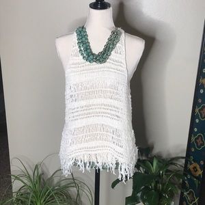 American Eagle Size Medium Fringed Crotchet Tank
